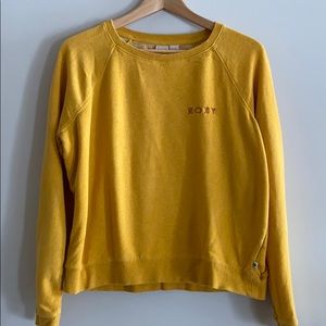 Mustard Yellow Roxy Crewneck Sweater